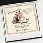 Auntie's Birthday from Nephew - Forever Love Cubic Zirconia Necklace with Quarantine Themed Funny Message Card