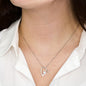Auntie's Birthday from Nephew - Forever Love Cubic Zirconia Necklace with Quarantine Themed Funny Message Card