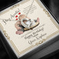 Auntie's Birthday from Nephew - Forever Love Cubic Zirconia Necklace with Quarantine Themed Funny Message Card - Baby Mood Lamp