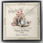 Auntie's Birthday from Niece - Forever Love Cubic Zirconia White Gold Necklace with Funny Message Card - Baby Mood Lamp