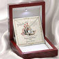 Auntie's Birthday from Niece - Forever Love Cubic Zirconia White Gold Necklace with Funny Message Card - Baby Mood Lamp