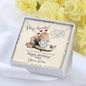 Auntie's Birthday from Niece - Love Knot Cubic Zirconia Necklace with Funny Message Card - Baby Mood Lamp