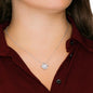 Auntie's Birthday from Niece - Love Knot Cubic Zirconia Necklace with Funny Message Card - Baby Mood Lamp