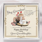 Grandmother's Birthday from Granddaughter - Alluring Beauty Necklace with Funny Message Card - Baby Mood Lamp