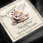 Grandmother's Birthday from Granddaughter - Interlocking Hearts Necklace with Funny Message Card - Baby Mood Lamp