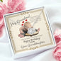 Grandmother's Birthday from Granddaughter - Love Knot Necklace with Funny Message Card - Baby Mood Lamp