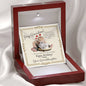 Grandmother's Birthday from Granddaughter - Love Knot Necklace with Funny Message Card - Baby Mood Lamp