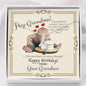 Grandmother's Birthday from Grandson - Alluring Beauty Necklace with Funny Message Card - Baby Mood Lamp