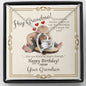 Grandmother's Birthday from Grandson - Forever Love Necklace with Funny Message Card - Baby Mood Lamp