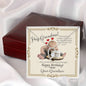 Grandmother's Birthday from Grandson - Forever Love Necklace with Funny Message Card - Baby Mood Lamp