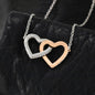 Grandmother's Birthday from Grandson - Interlocking Hearts Necklace with Funny Message Card - Baby Mood Lamp