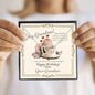 Grandmother's Birthday from Grandson - Interlocking Hearts Necklace with Message Card - Baby Mood Lamp