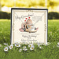 Grandmother's Birthday from Grandson - Interlocking Hearts Necklace with Message Card - Baby Mood Lamp