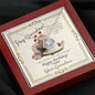 Grandmother's Birthday from Grandson - Love Knot Necklace with Funny Message Card - Baby Mood Lamp