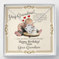 Grandmother's Birthday from Grandson - Love Knot Necklace with Funny Message Card - Baby Mood Lamp