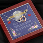 Greatest Mother in the world Interlocking Hearts Necklace Pendant with Royal Purple Mother's day message card - Baby Mood Lamp