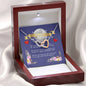 Greatest Mother in the world Interlocking Hearts Necklace Pendant with Royal Purple Mother's day message card - Baby Mood Lamp