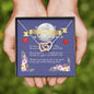 Greatest Mother in the world Interlocking Hearts Necklace Pendant with Royal Purple Mother's day message card - Baby Mood Lamp