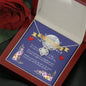 Greatest Mother in the world Love Knot Necklace Pendant with Royal Purple Mother's day message card - Baby Mood Lamp