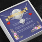 Greatest Mother in the world Love Knot Necklace Pendant with Royal Purple Mother's day message card - Baby Mood Lamp