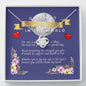 Greatest Mother in the world Love Knot Necklace Pendant with Royal Purple Mother's day message card - Baby Mood Lamp