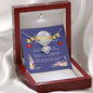 Greatest Mother in the world Love Knot Necklace Pendant with Royal Purple Mother's day message card - Baby Mood Lamp
