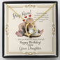 Mother's Birthday from Daughter - Forever Love Necklace with Funny Message Card - Baby Mood Lamp