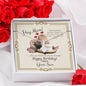 Mother's Birthday from Son Alluring Necklace with Funny Message Card - Baby Mood Lamp