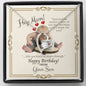 Mother's Birthday from Son - Forever Love Necklace with Funny Message Card - Baby Mood Lamp