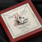 Mother's Birthday from Son - Forever Love Necklace with Funny Message Card - Baby Mood Lamp
