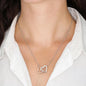 Mother's Birthday from Son - Interlocking Hearts Necklace with Funny Message Card - Baby Mood Lamp