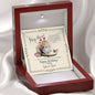 Mother's Birthday from Son - Love Knot Necklace with Funny Message Card - Baby Mood Lamp