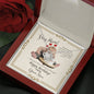Mother's Birthday from Son - Love Knot Necklace with Funny Message Card - Baby Mood Lamp