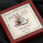 Mother's Birthday from Son - Love Knot Necklace with Funny Message Card - Baby Mood Lamp