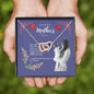 Mother's Day Interlocking Hearts Pendant Necklace with Royal Purple Message Card - Baby Mood Lamp