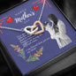Mother's Day Interlocking Hearts Pendant Necklace with Royal Purple Message Card - Baby Mood Lamp