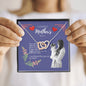Mother's Day Interlocking Hearts Pendant Necklace with Royal Purple Message Card - Baby Mood Lamp