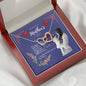 Mother's Day Interlocking Hearts Pendant Necklace with Royal Purple Message Card - Baby Mood Lamp