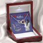 Mother's Day Interlocking Hearts Pendant Necklace with Royal Purple Message Card - Baby Mood Lamp