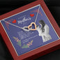 Mother's Day Interlocking Hearts Pendant Necklace with Royal Purple Message Card - Baby Mood Lamp