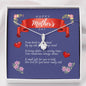 Mother's Day Pendant Necklace with 7mm Cubic Zirconia - Baby Mood Lamp