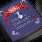 Mother's Day Pendant Necklace with 7mm Cubic Zirconia - Baby Mood Lamp