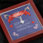 Mother's Day Pendant Necklace with 7mm Cubic Zirconia - Baby Mood Lamp