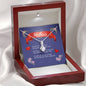 Mother's Day Pendant Necklace with 7mm Cubic Zirconia - Baby Mood Lamp