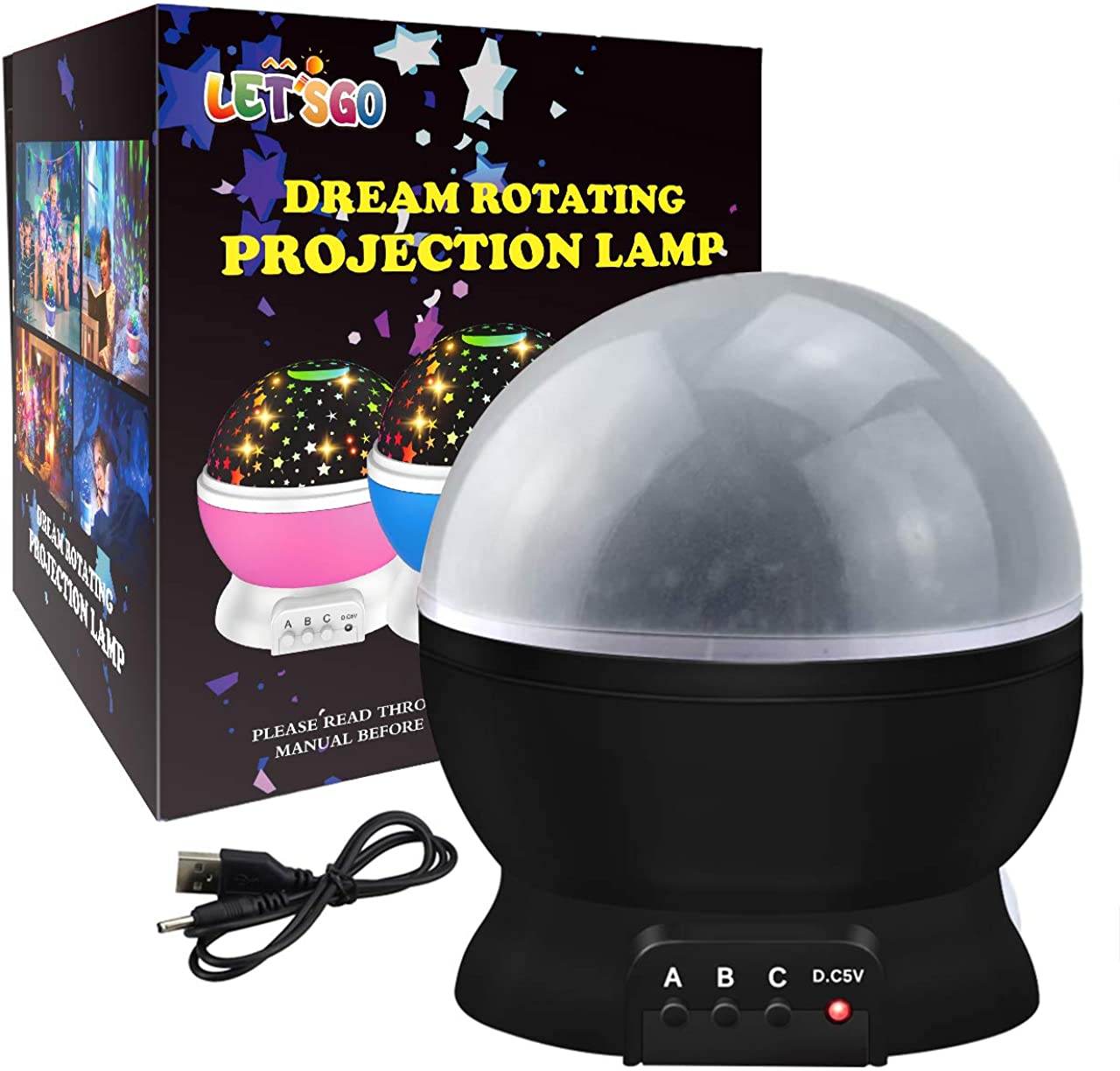 ATOPDREAM Amusing Moon Star Projector Light for Kids - Festival Gifts - Baby Mood Lamp