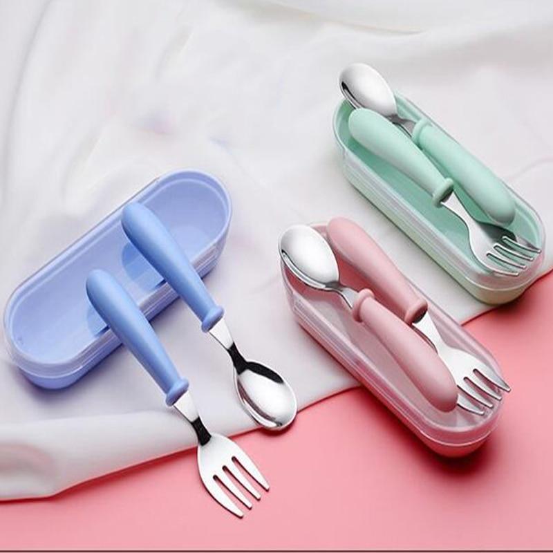 Baby Tableware Travel Cutlery Set with Travel Case - Baby Mood Lamp
