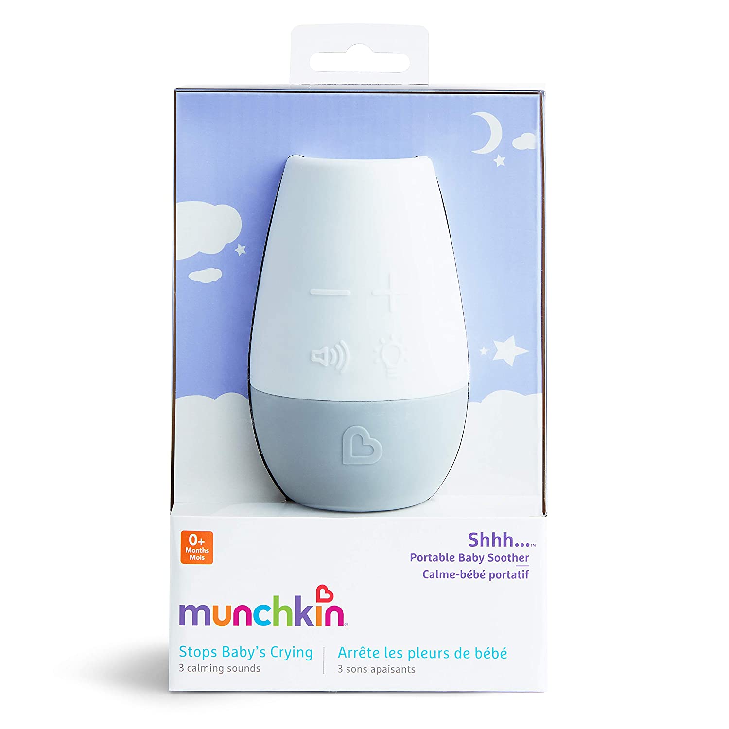 Munchkin Shhh Portable Baby Sleep Soother Sound Machine and Night Light - Baby Mood Lamp